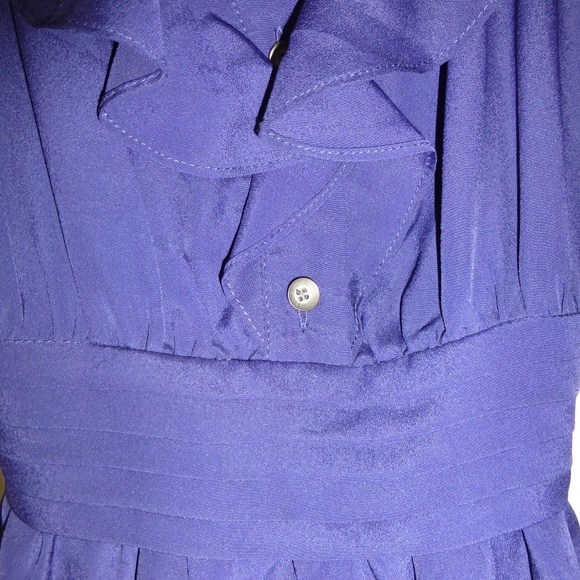 BCBGeneration Midnight Blue Ruffle Dress NWT - Picture 6 of 8